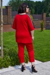 Красивый женский костюм 695-03 красный