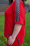 Красивий жіночий костюм 695-03 червоний