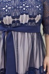 Красивое платье с кружевом 698-04 фиолетовое