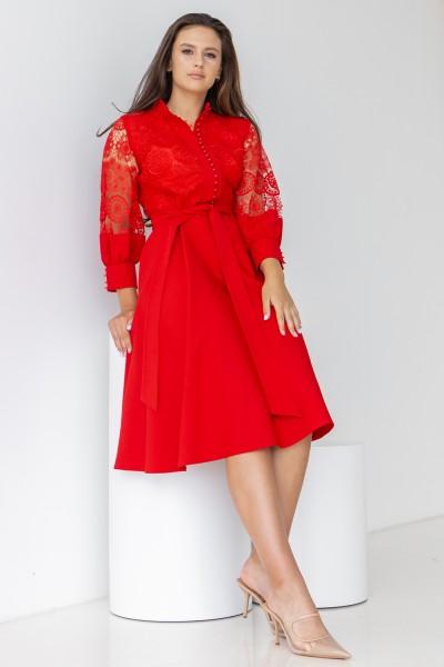 Платье 247-01 красное