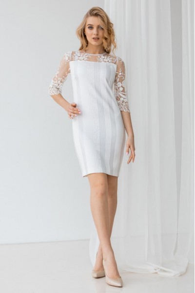Платье 1-01 белое