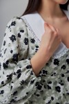 Сукня з комірцем хакі 380-01