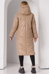Зимова бежева жіноча куртка 185-03