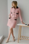 Нарядний жіночий рожевий костюм 188-03