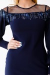 Сукня 550-01 темно синя