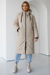 Зимняя бежевая женская куртка 185-02