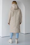 Зимняя бежевая женская куртка 185-02
