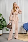 Костюм з баскою 428-02 бежевий