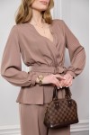 Костюм з баскою 428-04 капучіно
