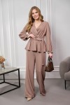 Костюм з баскою 428-04 капучіно