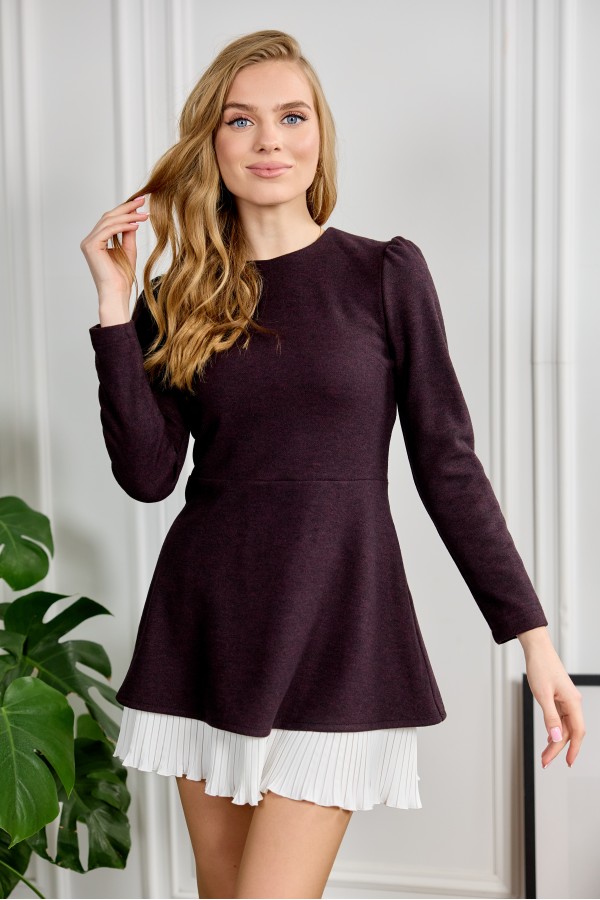 Сукня 430-06 бордова (візерунок)