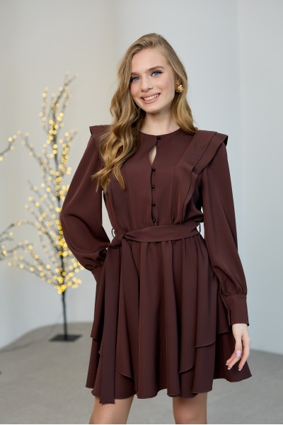Сукня (рюшки) 550-03 коричневе