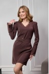 Сукня з мереживом 557-05 шоколад