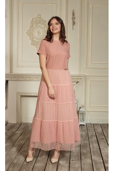 Платье 652-01 персиковое
