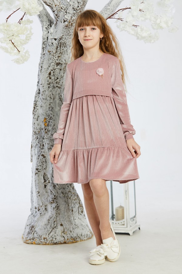 Детское платье 11-02 розовое