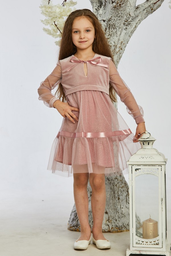 Детское платье 5-01 розовое