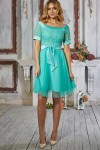 Платье 485-01 цвет бирюзовый
