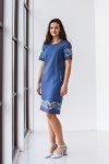 Платье 601-02 темно синее