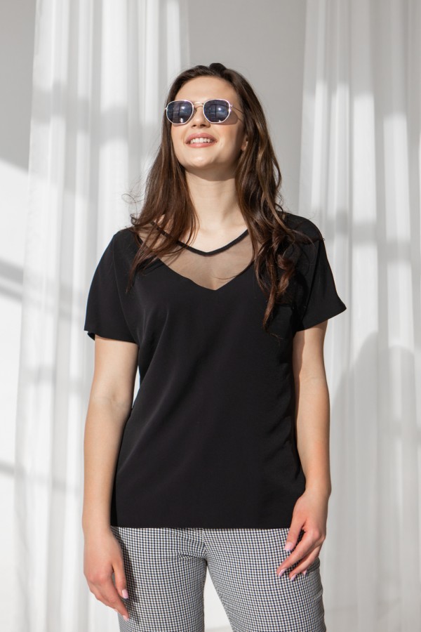 Блуза 670-01 черная